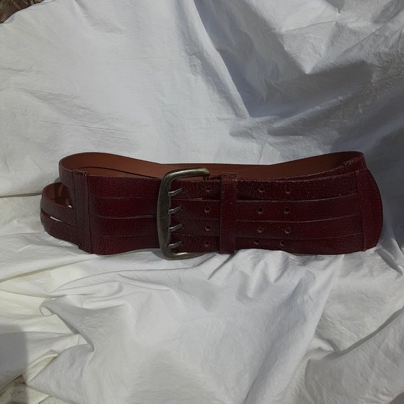 Armani Jeans Accessories - Vintage Armani wide destressed leather belt